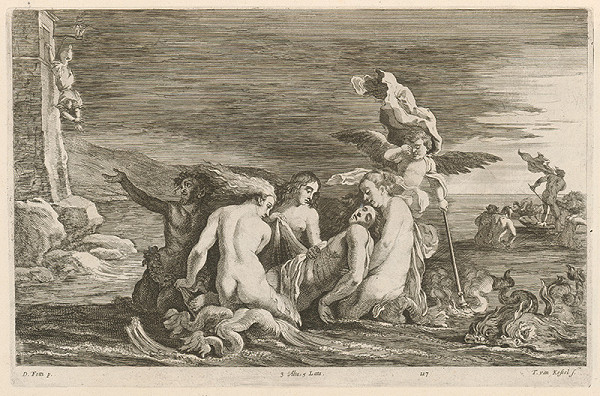 Domenico Fetti, Théodorus van Kessel, David Teniers ml. – Hero a Leander - Hero oplakáva mŕtveho Leandra