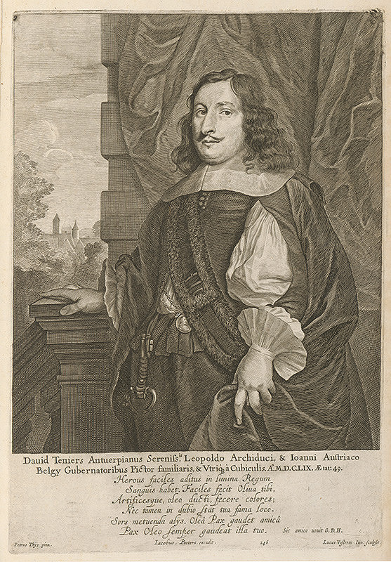 Lucas Vorsterman ml. – Portrét Dávida Teniersa, maliara arcivojvodu Leopolda