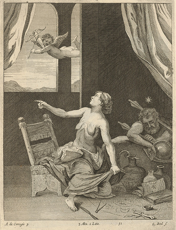 Quirin Boel, Antonio Allegri Correggio, David Teniers ml. – Alegória počarovanej lásky