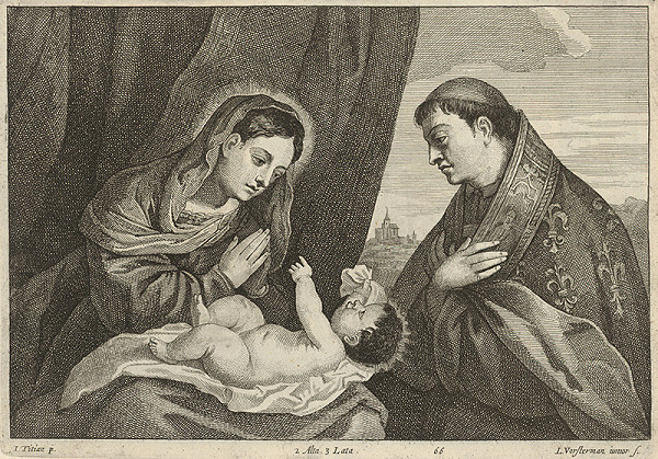 Titian, Lucas Vorsterman ml., David Teniers ml. – Madona so svätcom