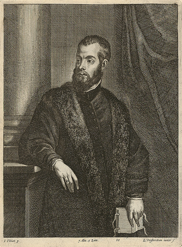 Titian, Lucas Vorsterman ml., David Teniers ml. – Portrét muža s knihou podľa Titiana 