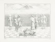 Werner Tübke – Oplakávanie harlekýna 