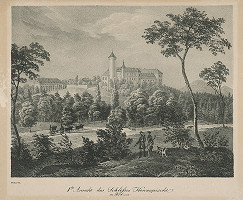 Adolf Friedrich Kunike – Pohľad na zámok Konopište -I.varianta 