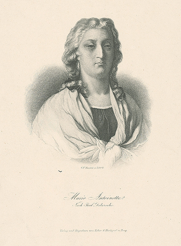 C.F. Merckel, Paul Delaroche – Podobizeň Márie Antoinetty