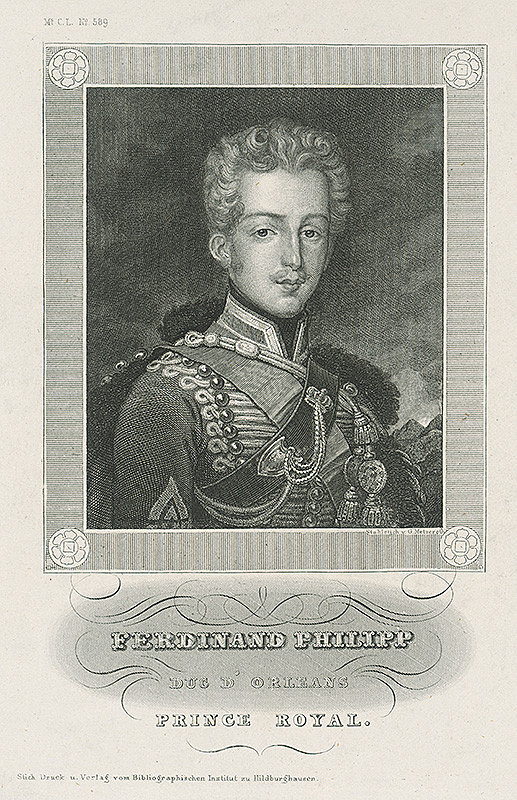 Gustav Metzeroth – Podobizeň Ferdinanda Filipa vojvodu Orleánskeho