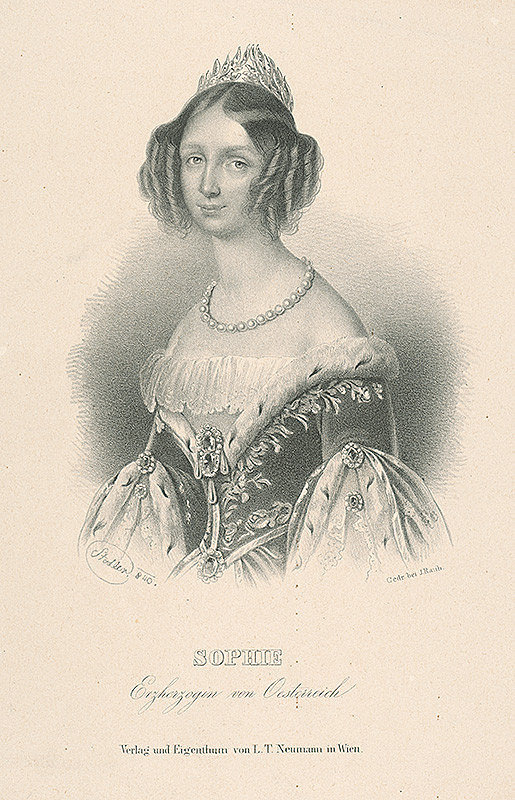 Johann Stadler, J. Rauh – Podobizeň Sofie, arcivojvodkyne Rakúska