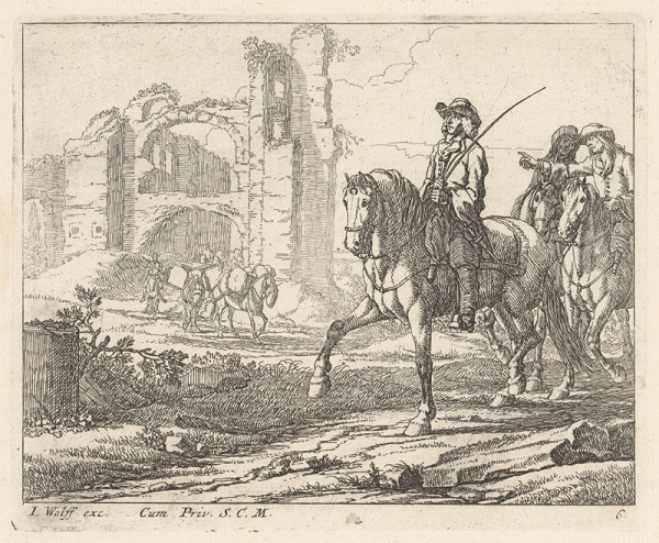 Georg Philipp Rugendas st., Jeremias Wolff – Muž na koni
