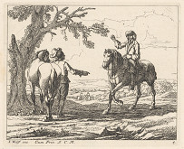 Georg Philipp Rugendas st. – Muž na koni a pocestný 