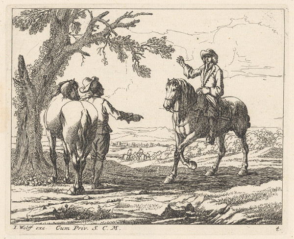 Georg Philipp Rugendas st. – Muž na koni a pocestný