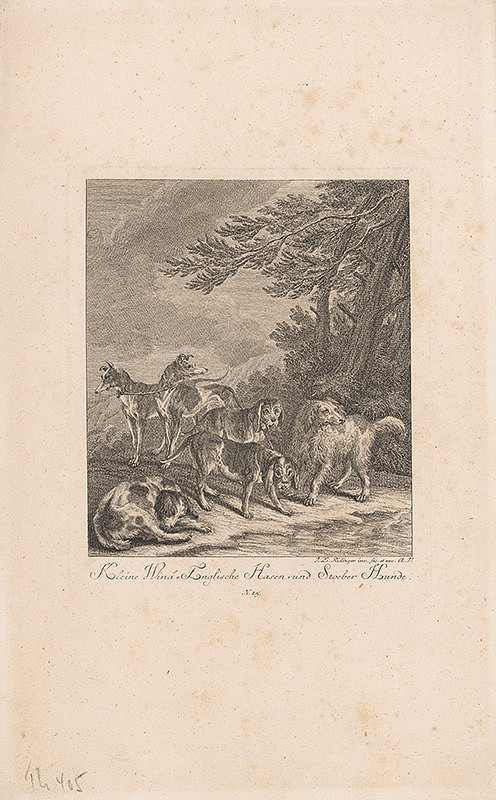 Johann Elias Ridinger – Anglickí loveckí psi