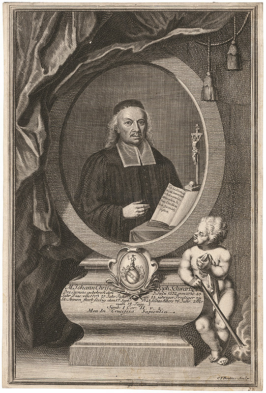 Christian Fridrich Boetius – Podobizeň Johana Christopha Schwartza -co pastor 