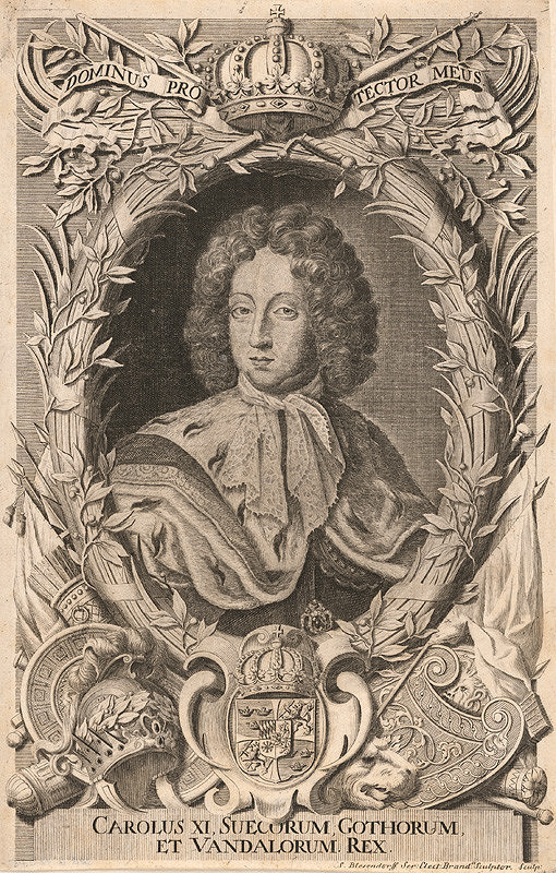 Samuel Blesendorf – Podobizeň kráľa Karola XI.-švédsky kráľ