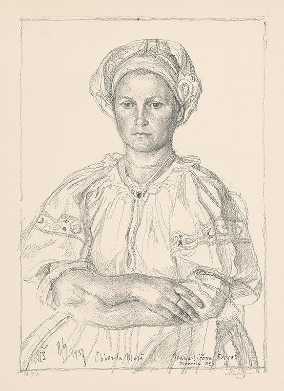 Max Švabinský – Slovenská žena 