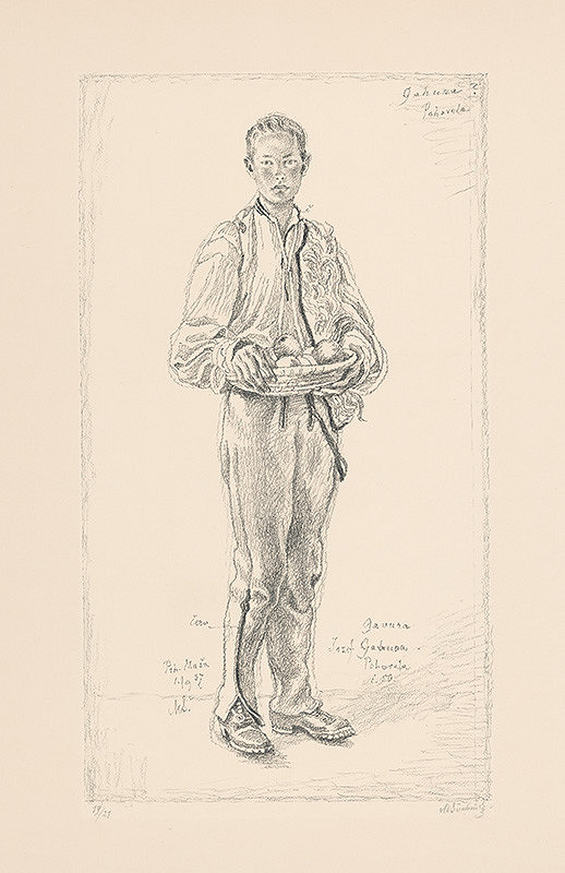 Max Švabinský – Slovenský chlapec 