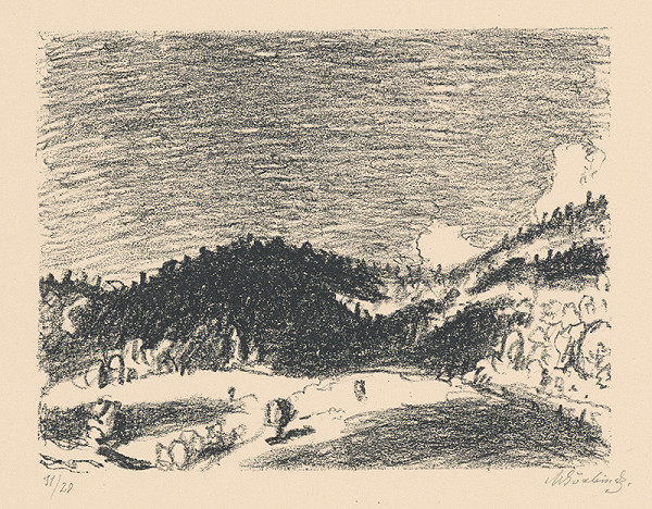 Max Švabinský – Hlboké tiene v horách 