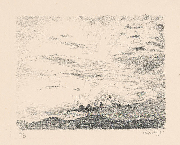 Max Švabinský – Pred západom slnka v Nízkych Tatrách 