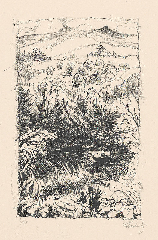 Max Švabinský – Džundľa so sopkou 