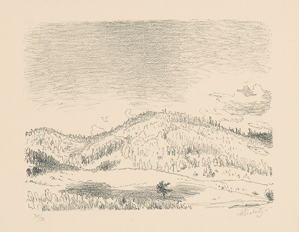 Max Švabinský – Osvetlený kopec