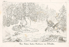 Ludwig Ferdinand Schnorr von Carolsfeld – Rytier našiel Undinu v lese 