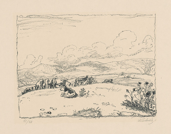 Max Švabinský – Kravy na pastve 