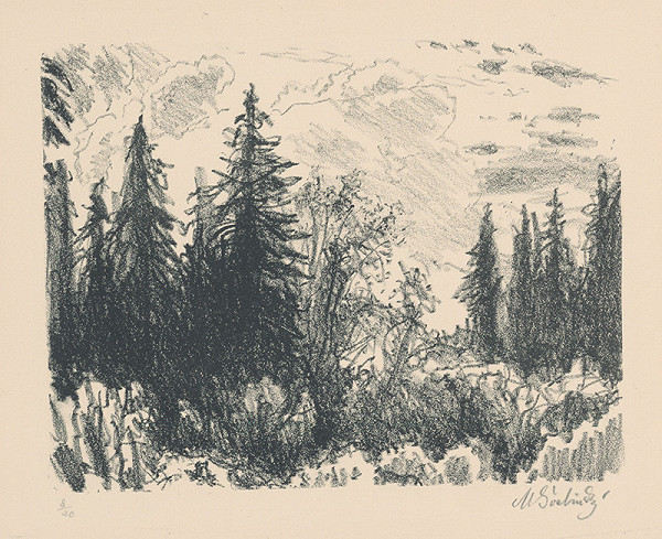 Max Švabinský – Lesík na Slovensku 