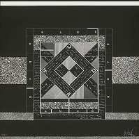 Rodolfo Aguero – Dvojlist z argentínskeho portfólia Correspondence - Societé Imaginaire s textom Jaceka Bochenského, 1991 