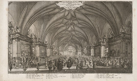 Johann Joseph Dietzler, Michael Heinrich Rentz – Kráľovská hostina konaná v deň korunovácie Márie Terézie 12. mája 1743 vo Vladislavskom sále Pražského hradu 