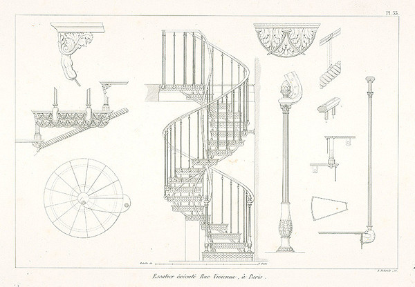 Auguste Louis Ribault – Návrh na schodisko