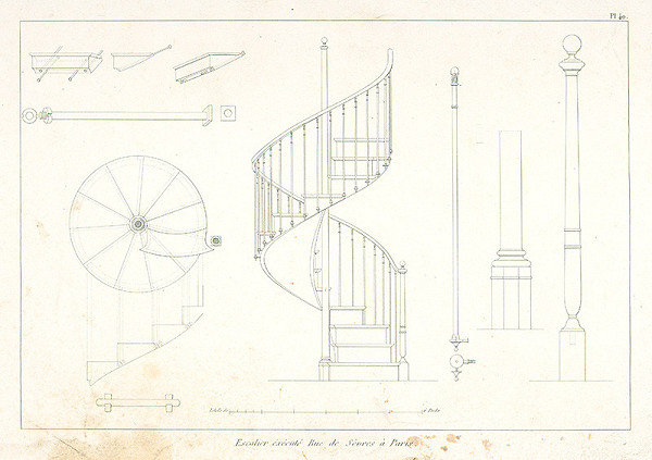 A. Normand – Schodisko v Rue De Sévres, Paríž