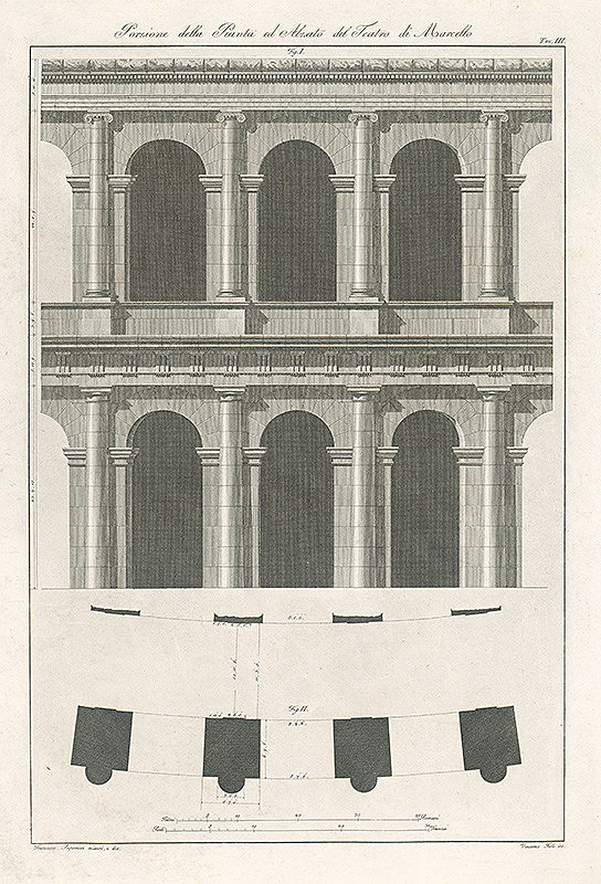 Vincenzo Feoli, Francesco Saponieri – Návrh na divadlo Marcello - priečelia