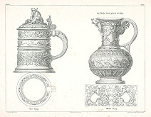 Franz Storno – Návrh na nádoby (z cyklu Gewerbe Kunstblatt) 