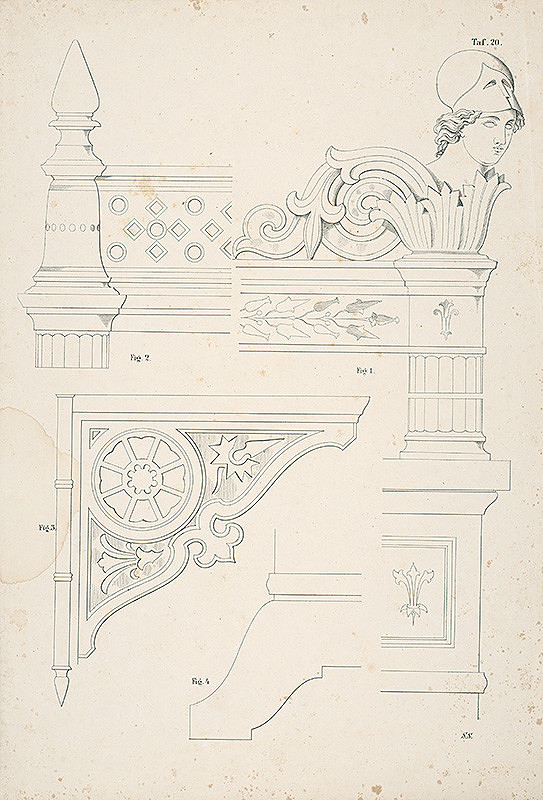 Neznámy autor – Návrh na ornamentálne prvky 