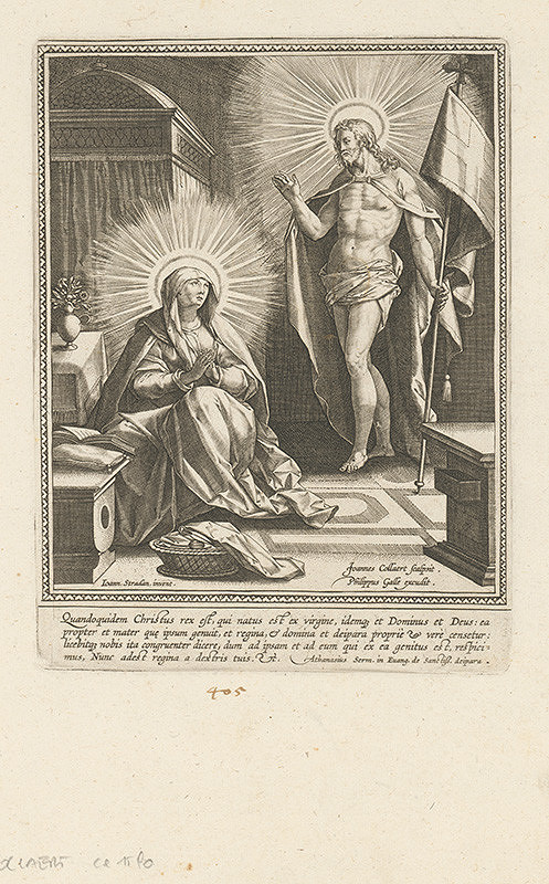 Jan van der Straet, Johannes Collaert – Zmŕtvychvstalý Kristus sa zjavuje Panne Márii