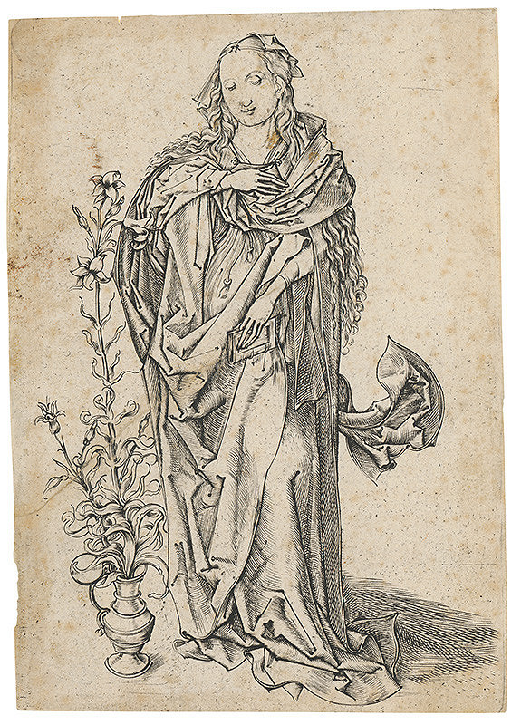 Martin Schongauer, Neznámy grafik – Madona s ľaliou