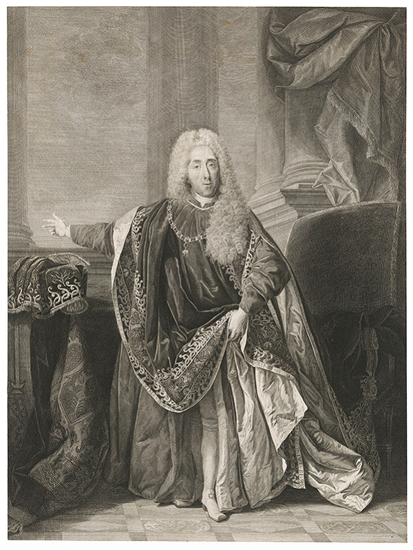 Jacques van Schuppen, Neznámy grafik – Portrét Princa Eugena Savojského v ornáte rádu zlatého rúna