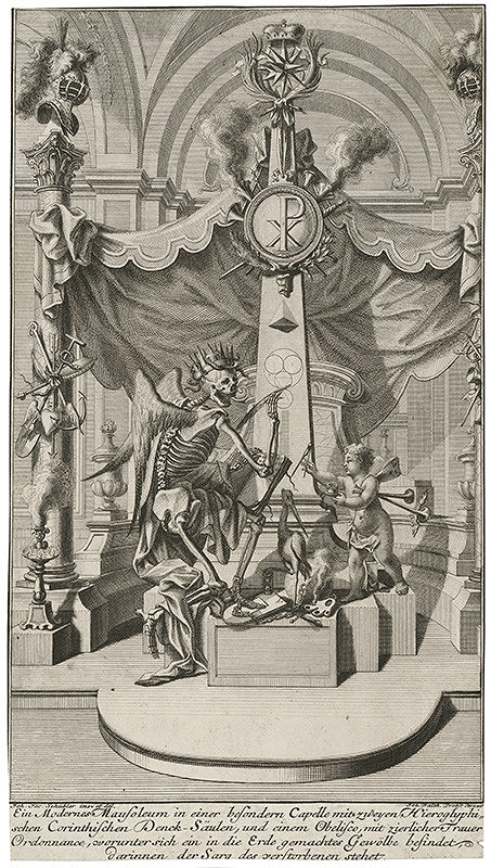 Johann Jacob Schübler, Johann Balthasar Probst – Návrh náhrobku s alegóriou smrti a pominuteľnosti pozemského života