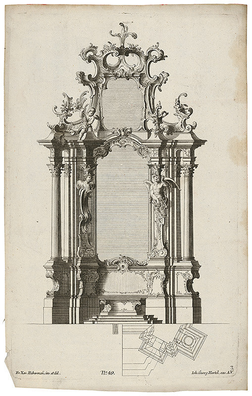 Franz Edler von Habermann, Johann Georg Hertel – Rokokový oltár - návrh č. 3