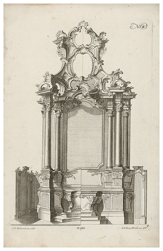 Franz Edler von Habermann, Johann Georg Hertel – Rokokový oltár - návrh č. 4