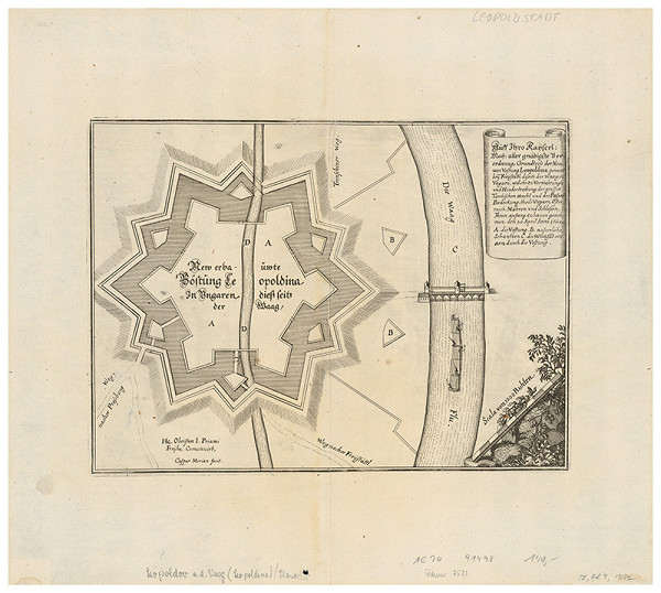 Kaspar Merian – Pôdorys pevnosti Leopoldov