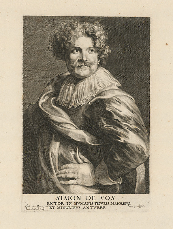 Anthony van Dyck, Paulus Pontius – Portrét Simona de Vos, antverpského maliara figuralistu 