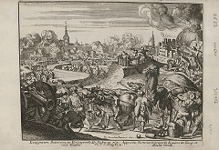 Romeyn de Hooghe, Neznámy grafik – Obliehanie Viedne - kopanie zákopov a príprava diel 