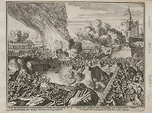 Romeyn de Hooghe, Neznámy grafik – Obliehanie Viedne Turkami - útok na hradby 