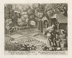 Maarten de Vos st., Raphael Sadeler I. – Sv. Fiacrius - pustovník 