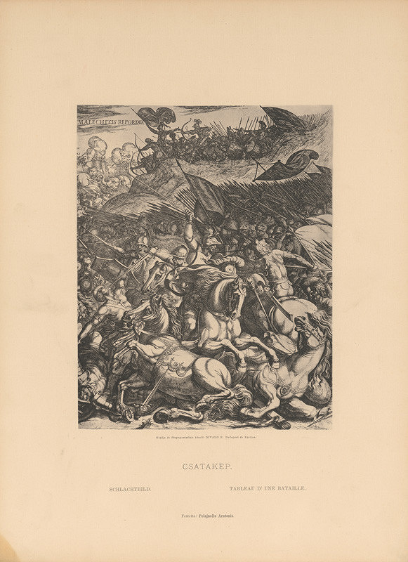 Károly Divald – Aratonis Polajnollo: Obraz bitvy 