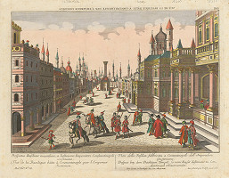 Neznámy grafik, Georg Balthasar Probst – Istanbul - pohľad do interiéru mesta 