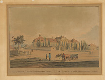 Neznámy umelec – Pohľad na Grassalkovichov palác v Prešporku (Bratislave) 