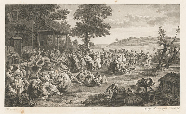Peter Paul Rubens, Jacques François Joseph Swebach, Jean Duplessi-Bertaux, F. B. Lorieux – Dedinská slávnosť