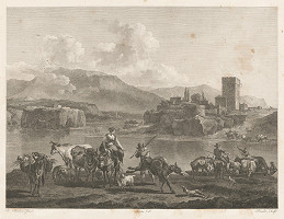 Jacques François Joseph Swebach, Nicolaes Berchem, Robert Daudet – Krajina so štafážou 