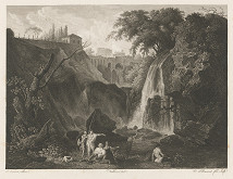 Pierre Joseph Wallaert, Claude-Joseph Vernet, Victor Pillement – Vodopád v Tivoli 