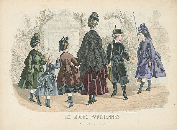A. Lacourière – List z módneho časopisu Les Modes Parisiennes. Návrhy šiat pre mládež